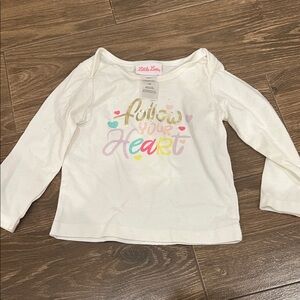 White 'Follow Your Heart' Long Sleeve Shirt